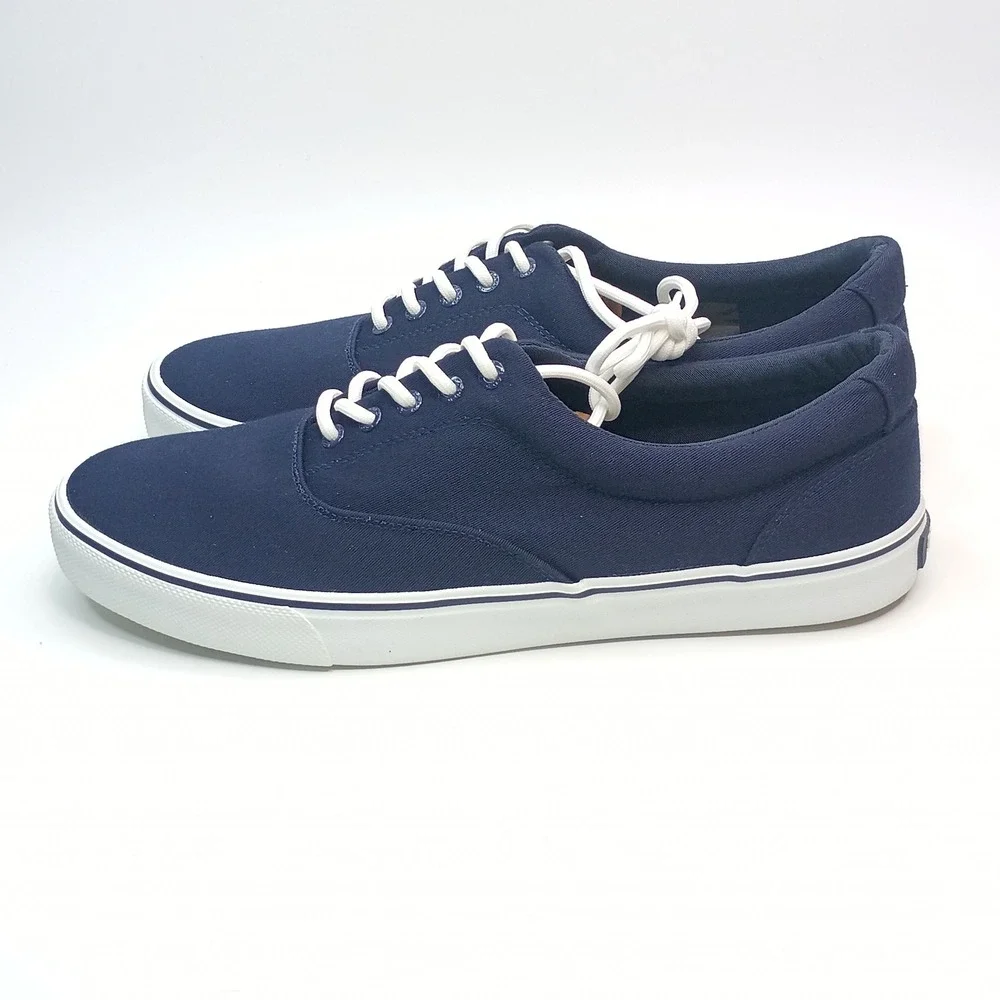 IZOD Rangley Sneaker Men Size 12 Navy Canvas‎ Memory Foam 1851110